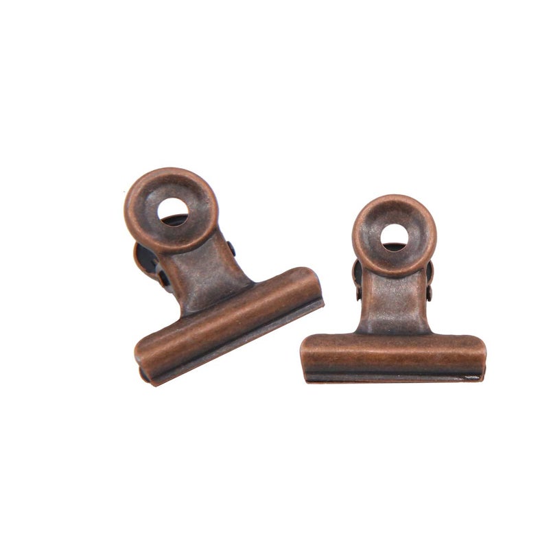 Apol 15 Pieces Red Copper Bulldog Clips,31mm Metal Paper Clamp for Cork Board and Photo Wall - Image 5